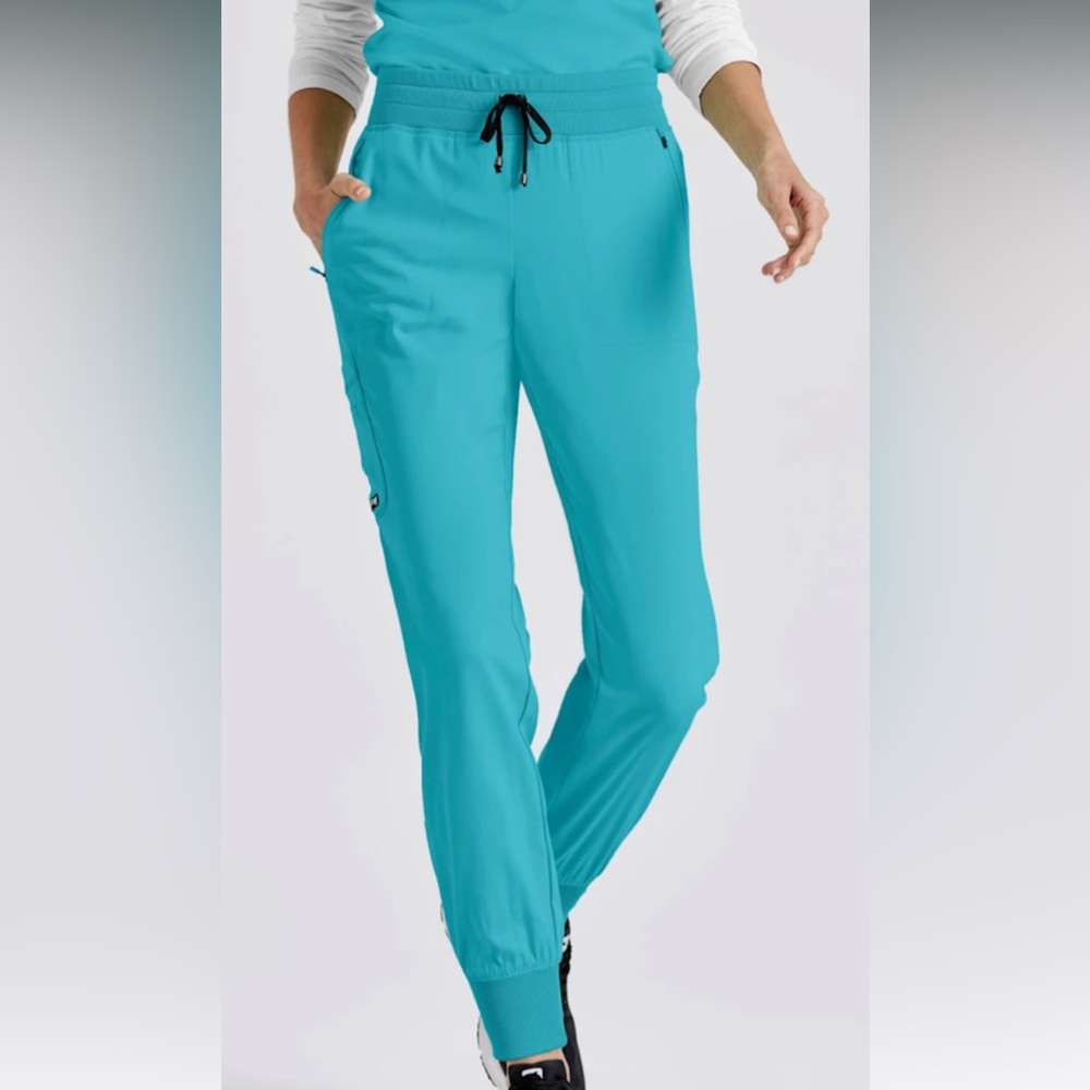 Grey’s Anatomy teal jogger nursing scrub pants size large